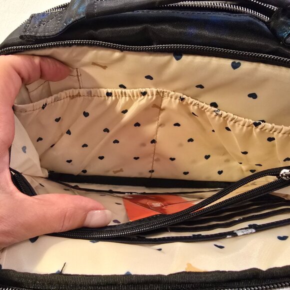 Lug Scoop NEW Black SE Crossbody Bag Paws Black NWOT 1764-A Dog Cat Puppy Kitty - Picture 15 of 16